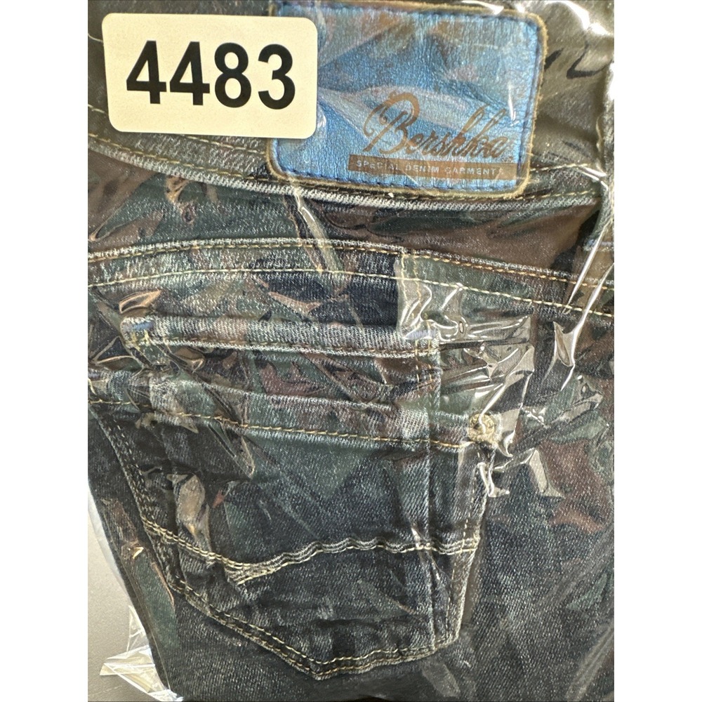 Bershka Jeans Women's EUR 38/US 8 (27x31) Blue Low Rise Straight Distressed - Picture 13 of 13